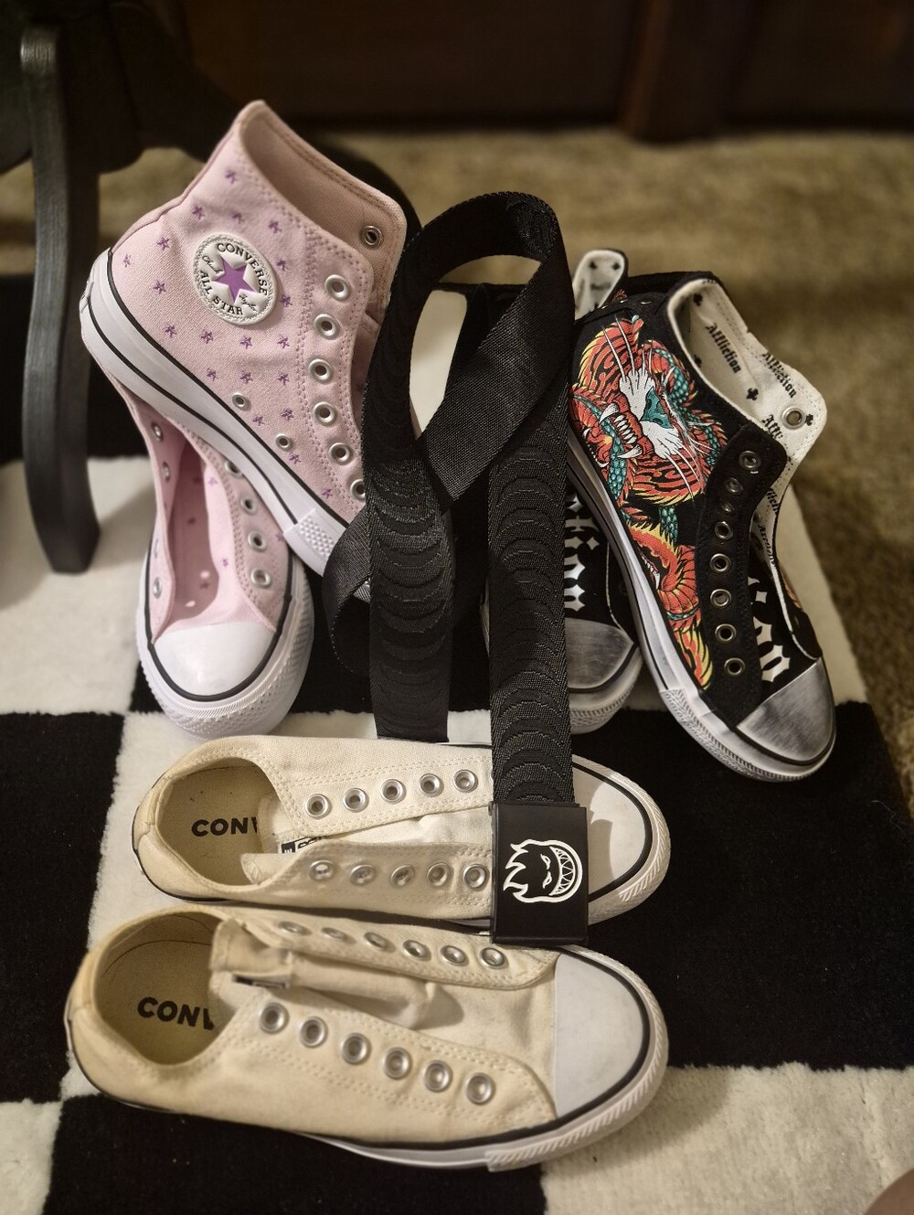 Zummies ( Affliction) And Converse Sneaker Bundle 💜🩵💜 ( 3 Pairs For $80)